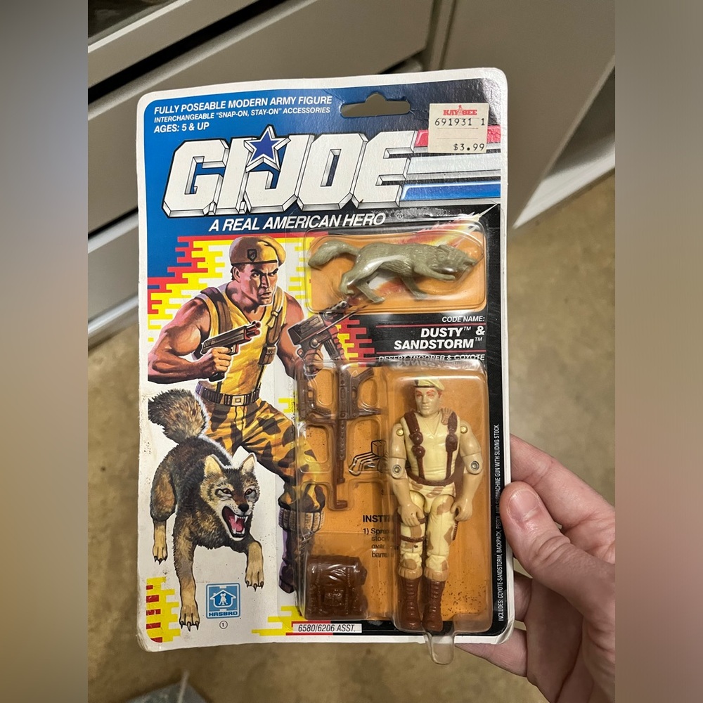 G.I.JOE Dusty and Sandstorm Hasbro 1990 Toy Army Action Figure.